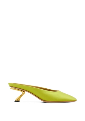 Ferragamo sculptural-heel mules - Green
