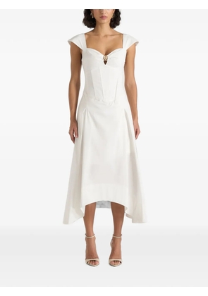 Manière De Voir Faith cap-sleeve corset midi dress - White