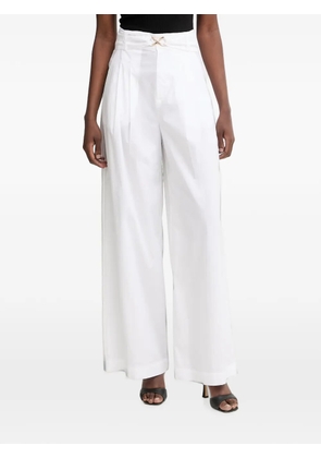 TWINSET pleated wide-leg trousers - White