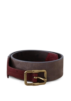 Gianfranco Ferré logo-buckle wide belt - Brown