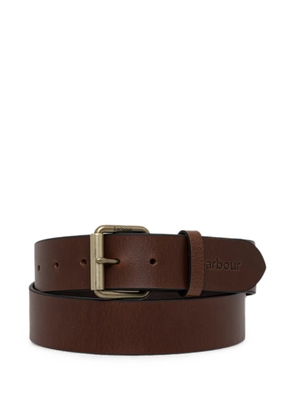 Barbour logo-engraved leather belt - Brown