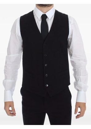 Dolce & Gabbana V-neck button-up waistcoat - Black