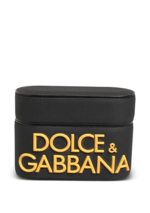 Dolce & Gabbana Airpods logo-embossed case - Black