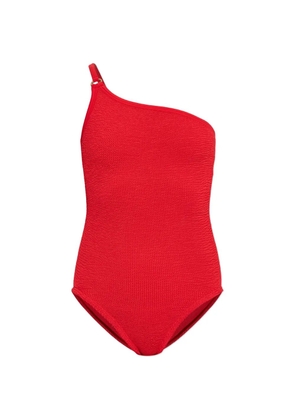 Hunza G Clara crinkle-effect swimsuit - Red