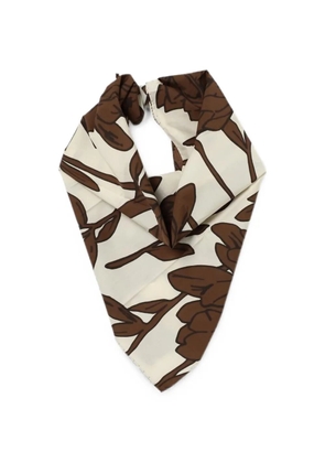 Brunello Cucinelli floral-print pocket square - Neutrals