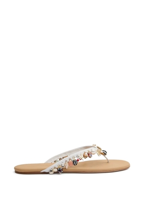 Christopher Esber Memento charm flip-flops - White