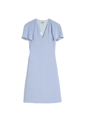 Jil Sander cape-detail A-line dress - Blue