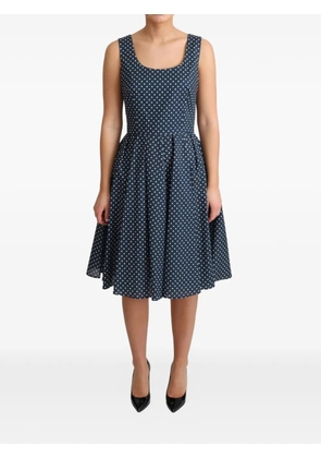 Dolce & Gabbana polka-dot A-line midi dress - Blue