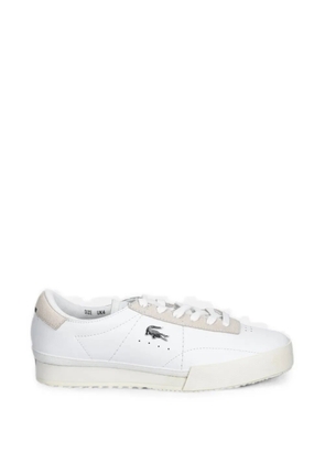 Lacoste Aura logo-plaque suede-trim sneakers - White