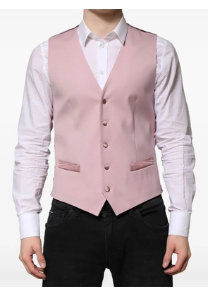 Dolce & Gabbana slim-fit button-fastening waistcoat - Pink