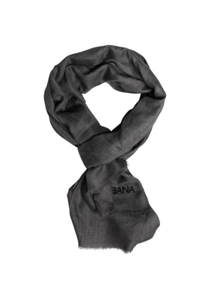 Dolce & Gabbana logo-print frayed-edge scarf - Grey