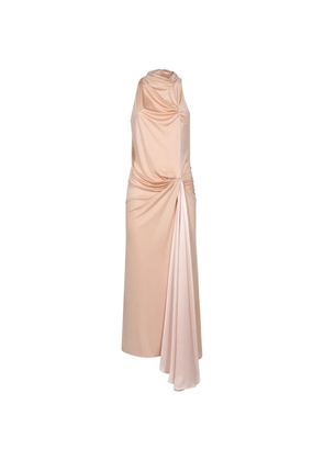 Valentino Garavani draped asymmetric-hem dress - Pink