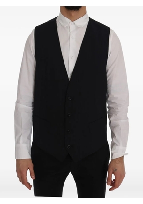 Dolce & Gabbana pinstripe Staff vest - Black