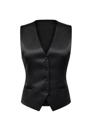 Dolce & Gabbana textured-finish wool waistcoat - Black