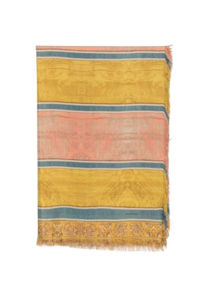 Pierre-Louis Mascia floral-print fringed scarf - Yellow