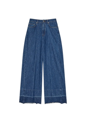 Givenchy chevron-stitch wide-leg jeans - Blue