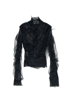 Matières Fécales Lola ruffled tulle top - Black