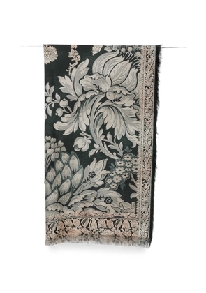 Pierre-Louis Mascia floral-print fringed scarf - Green