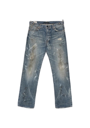 Mastercraft Union distressed paint-splatter jeans - Blue