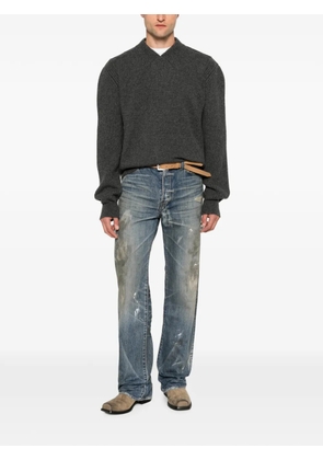Mastercraft Union distressed paint-splatter jeans - Blue