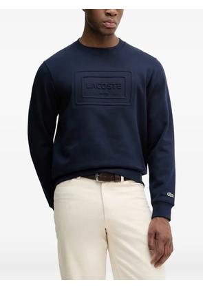 Lacoste embossed logo-patch sweater - Blue
