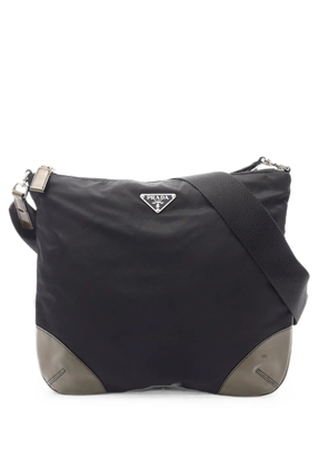 Prada Pre-Owned 2000s Tessuto patent-leather shoulder bag - Black
