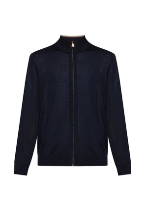 Paul Smith zip-up wool cardigan - Blue