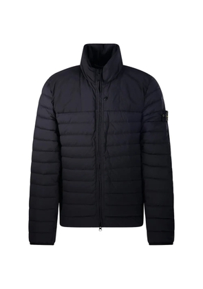 Stone Island quilted logo-patch jacket - Blue