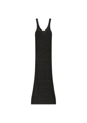 RETORI micro-check knit maxi dress - Black