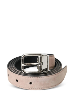Dolce & Gabbana suede-leather buckle belt - Neutrals