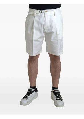 Dolce & Gabbana pleated buckled shorts - White