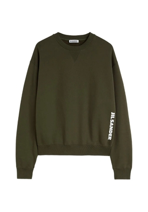 Jil Sander logo-print hoodie - Green