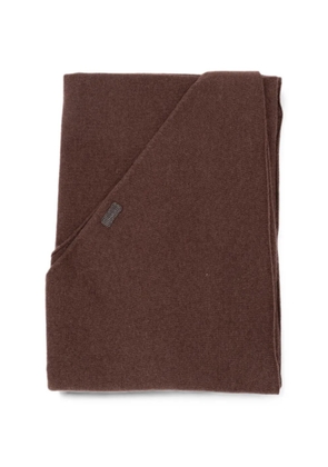 Brunello Cucinelli monili-embellished cashmere scarf - Brown