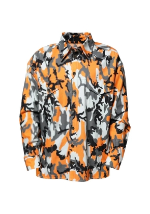 Dolce & Gabbana camouflage-print denim jacket - Orange
