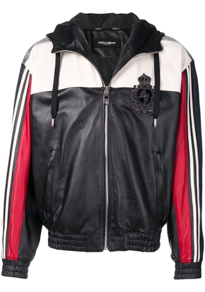 Dolce & Gabbana colour block zipped jacket - Black