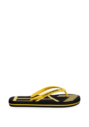 Ea7 Emporio Armani logo-lettering flip-flops - Black