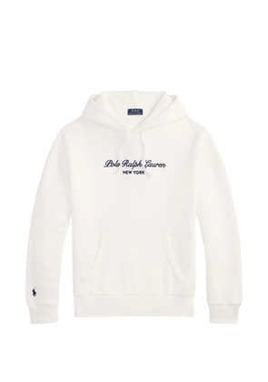 Polo Ralph Lauren logo-embroidered hoodie - White