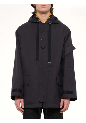 Lanvin side-zip hooded parka - Blue