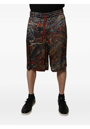 Dolce & Gabbana marble-print track shorts - Red
