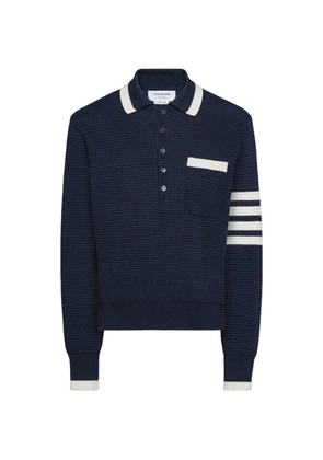 Thom Browne 4-Bar textured-stitch sweater - Blue