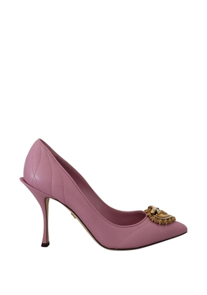 Dolce & Gabbana Devotion quilted leather pumps - Pink
