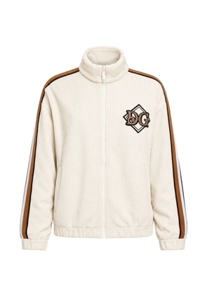 Dolce & Gabbana logo-appliqué track jacket - Neutrals
