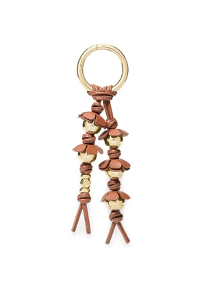 Michael Kors floral beaded bag charm - Brown