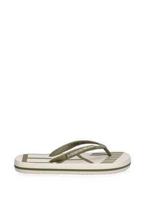 Ea7 Emporio Armani logo-lettering flip-flops - Neutrals