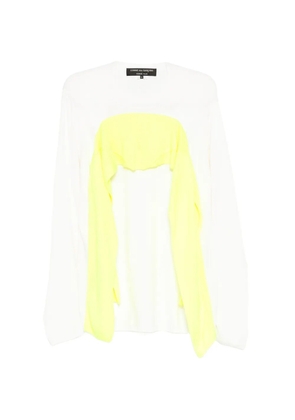 Comme Des Garçons layered-panel sweater - White