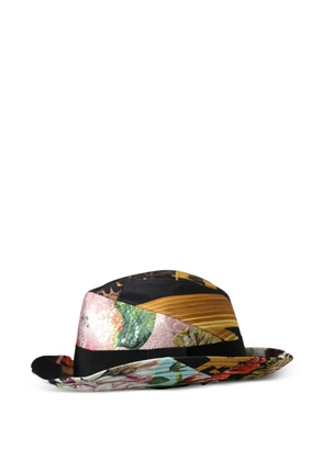 Dolce & Gabbana patchwork wide-brim fedora - Black