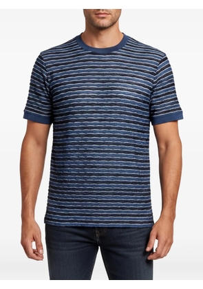 Giorgio Armani Pre-Owned striped-pattern T-shirt - Blue