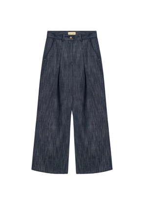 MOMONÌ Oak pleated wide-leg jeans - Blue