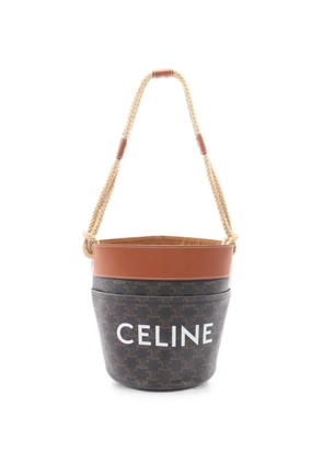 Celine Pre-Owned 2010s Triomphe bucket bag - Brown