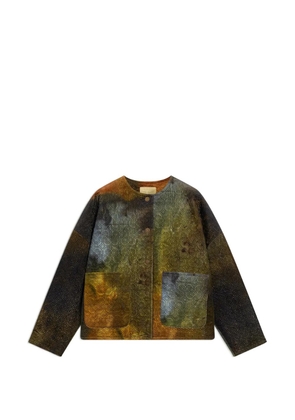 MOMONÌ Gelsomino quilted printed cropped jacket - Green